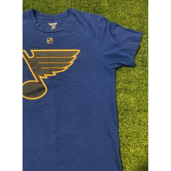 Retro Reebok St. Louis Blue Patrik Berglund #21 jersey t-shirt medium blue NHL - Picture 6 of 10